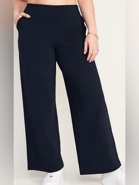 Old Navy - New - High-Waisted PowerSoft Wide-Leg Navy Pants